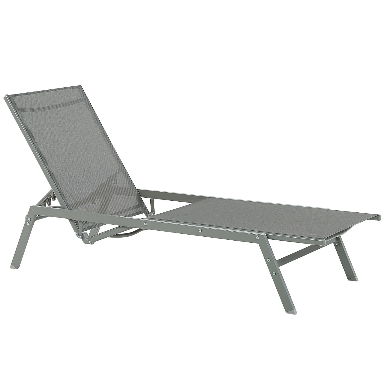 Tumbona reclinable Vernazza en acero con textil entrelazado