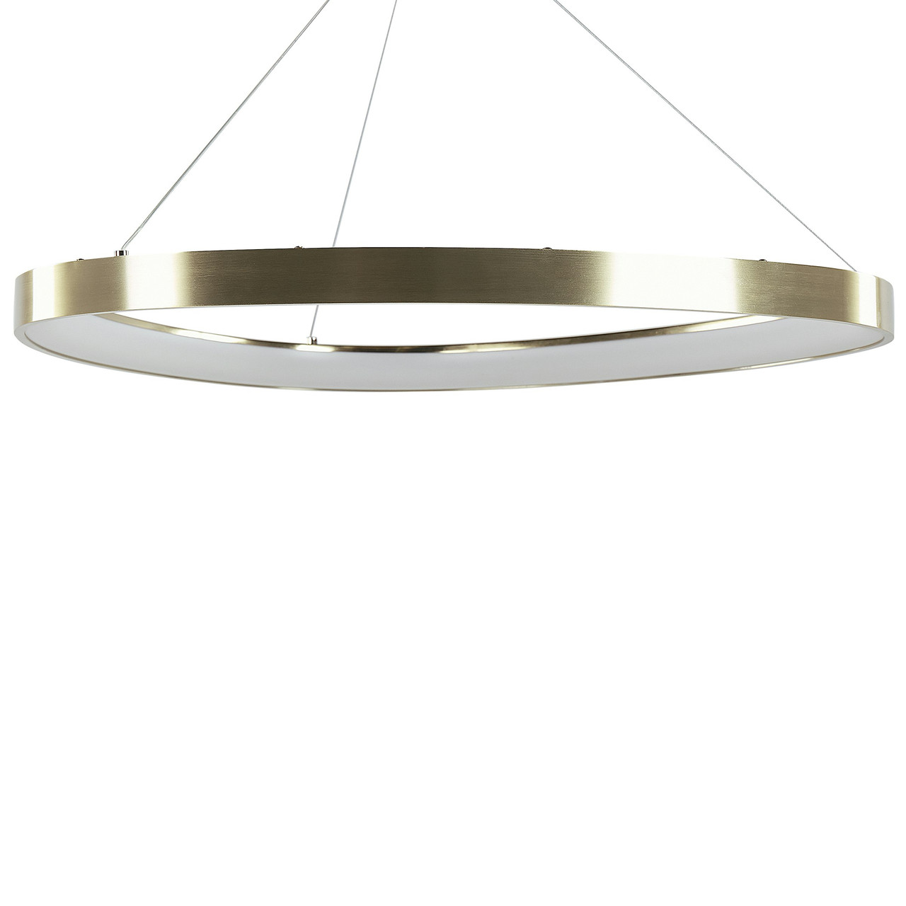 Lámpara colgante Kraburi metal dorado con LED