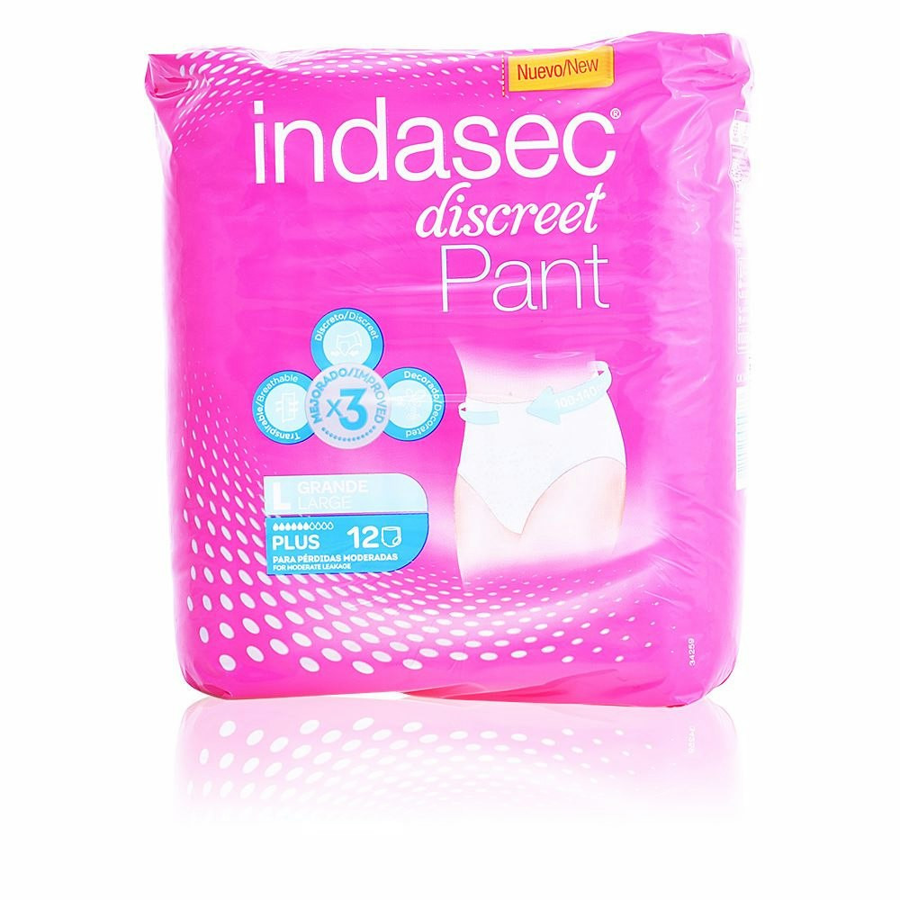 Fraldas Cuecas Indasec Plus (Tam. L - 12 Unidades)