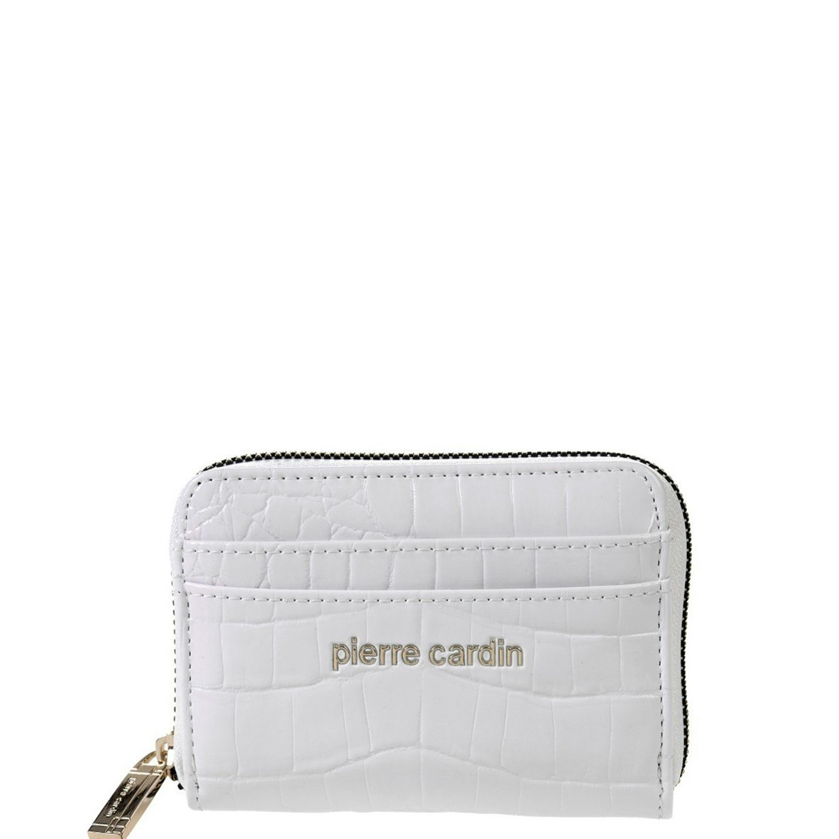 Cartera con cremallera y compartimentos en cuero ecológico