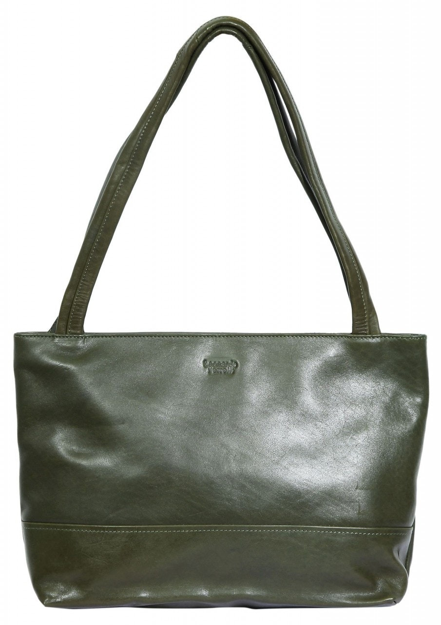 Bolso de hombro en piel napa negra