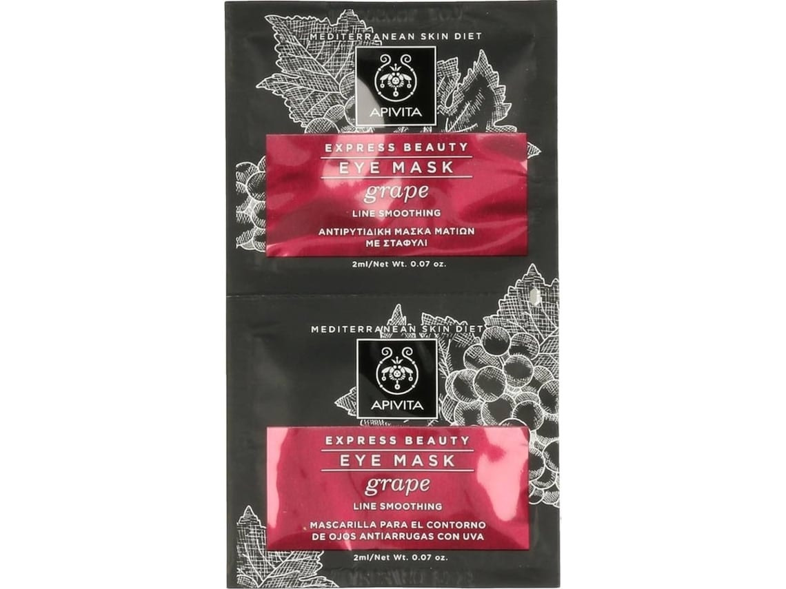 Apivita Express Beauty Line Smoothing Eye Mask Grape 2x2ml