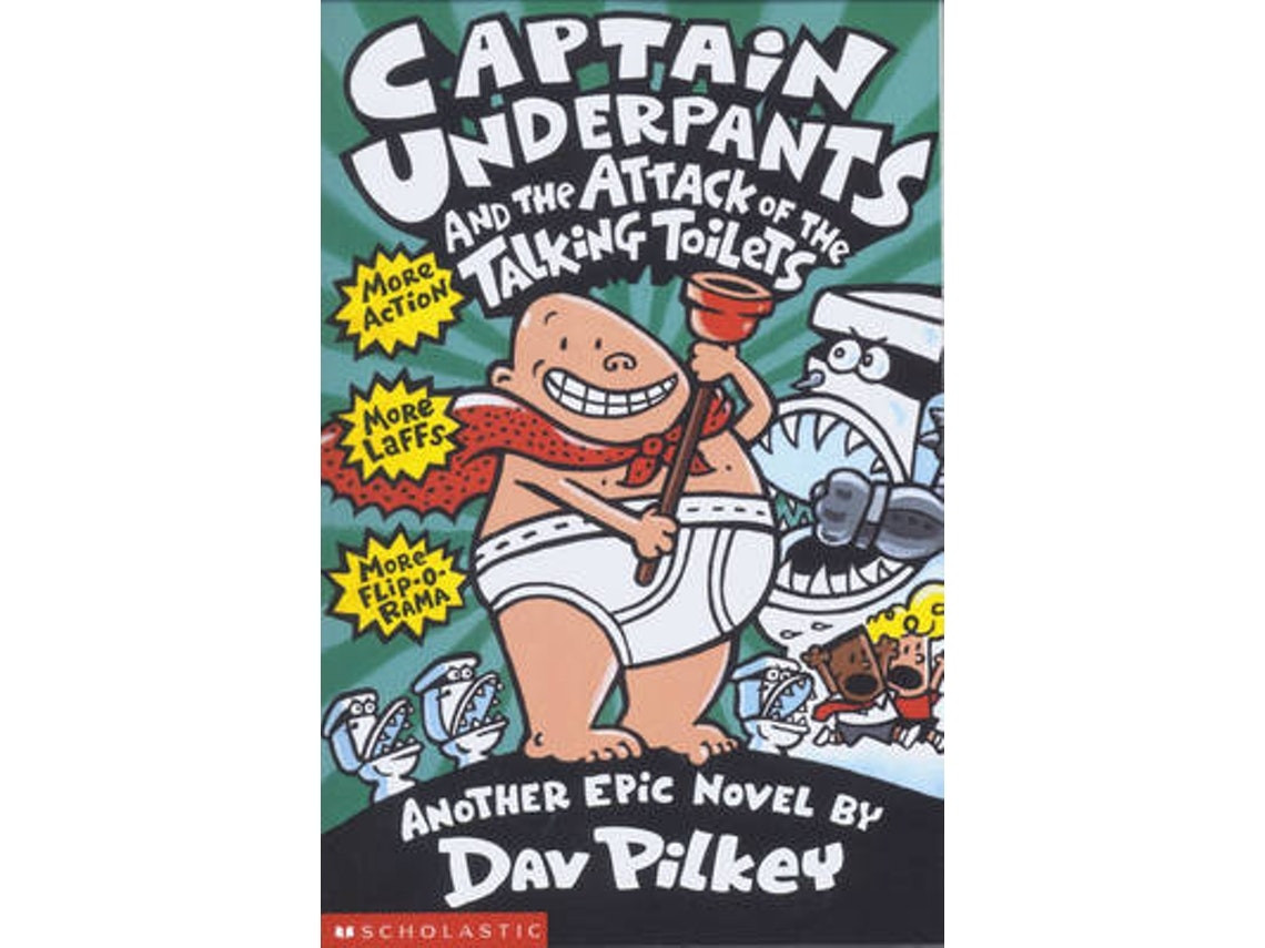 Captain Underpants and the Attack of the Talking Toilets de Dav Pilkey (Inglés)