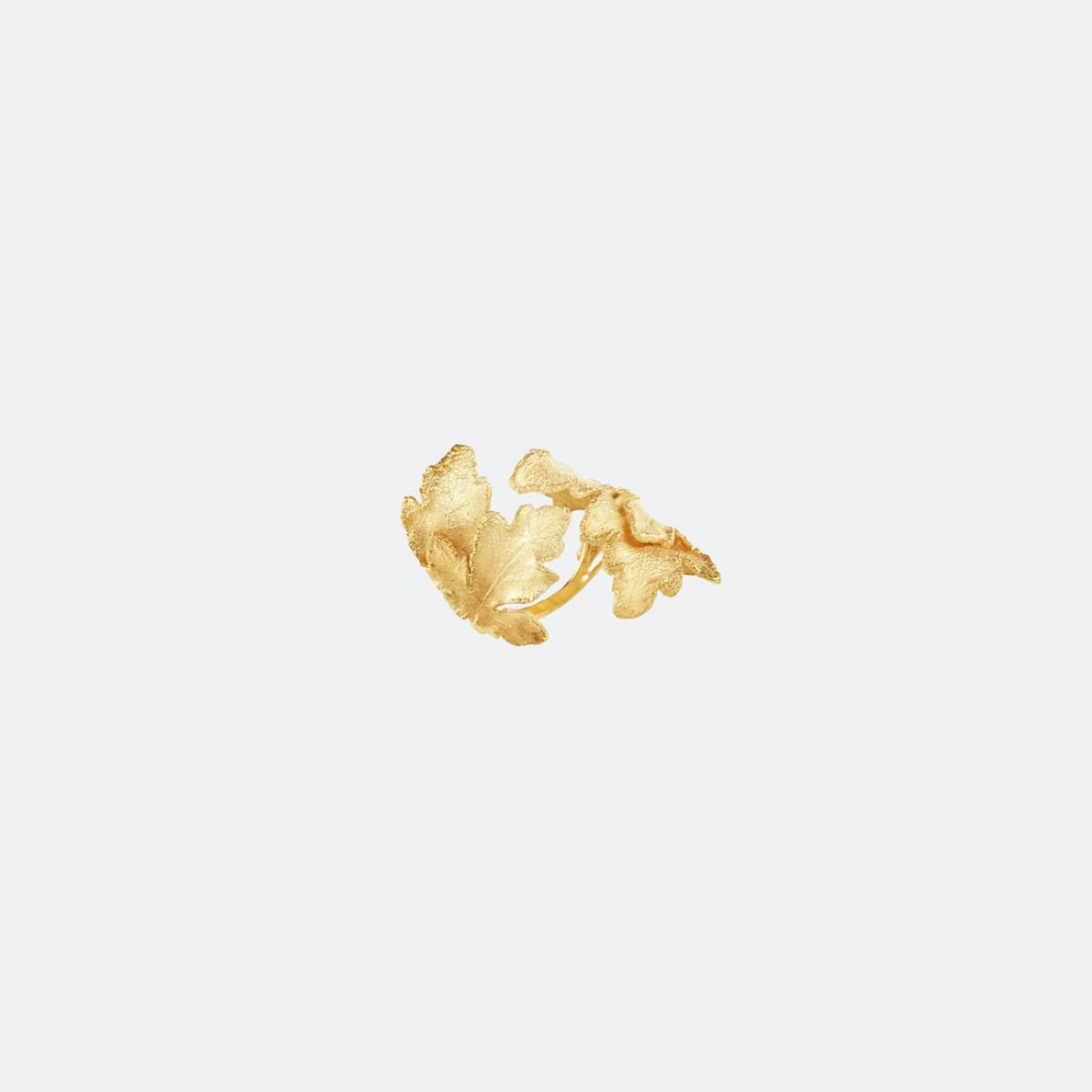Anillo abierto Harvest en plata 925 con baño de oro de 24k