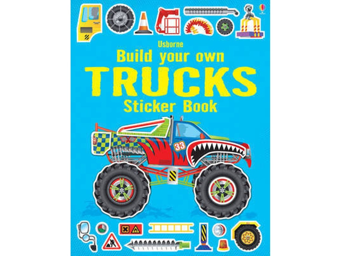 Build Your Own Trucks Sticker Book de Simon Tudhope (Inglés)