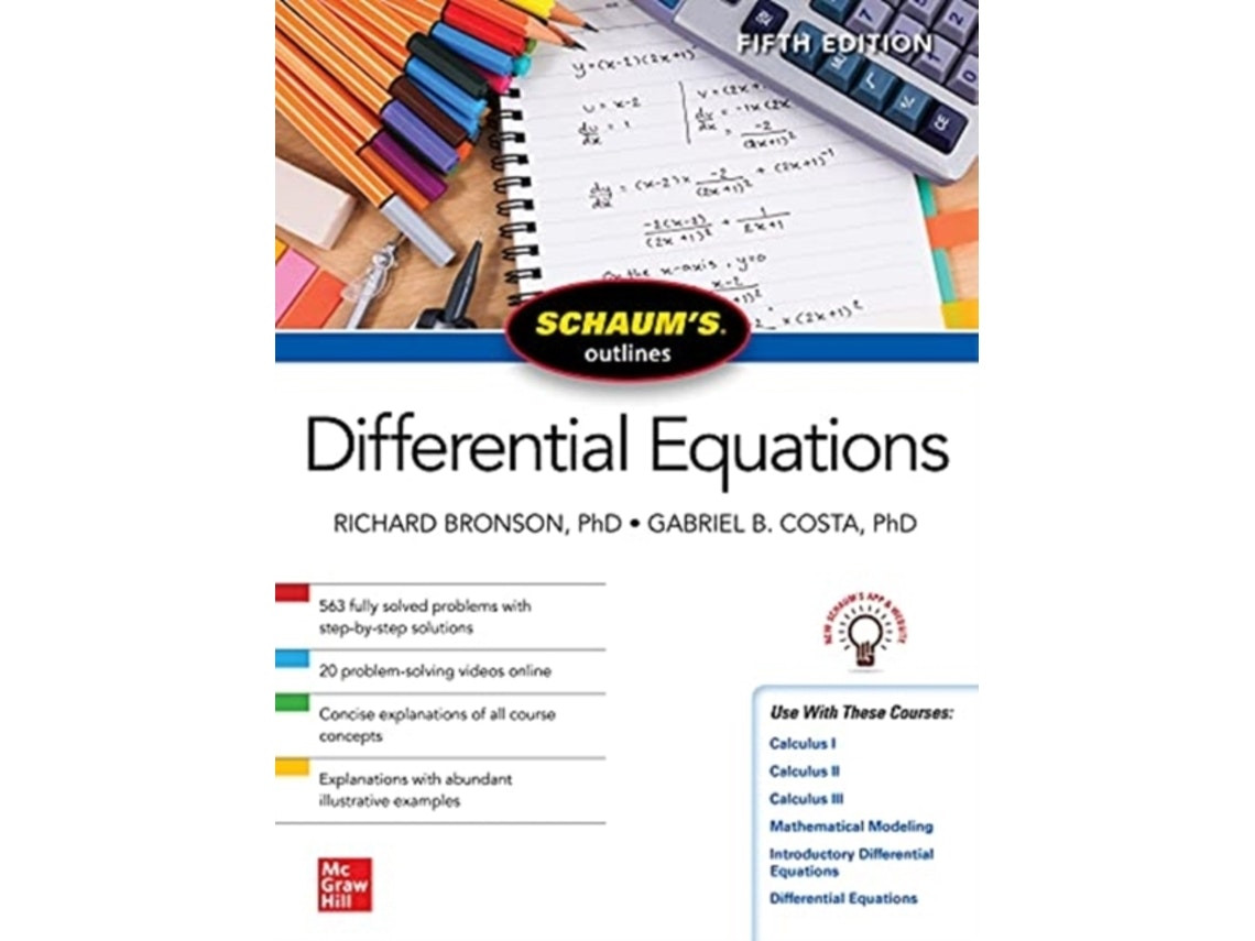 Schaum's Outline of Differential Equations de Richard Bronson, Gabriel B. Costa (Inglés)