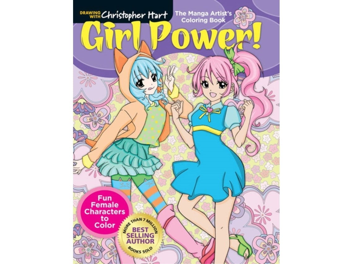 Manga Artist's Coloring Book by Christopher Hart (English)