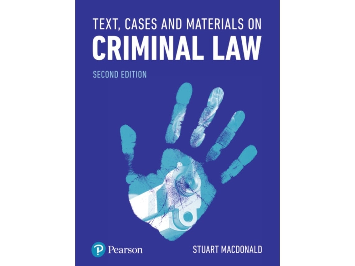 Text, Cases and Materials on Criminal Law de Stuart Macdonald (Inglés)