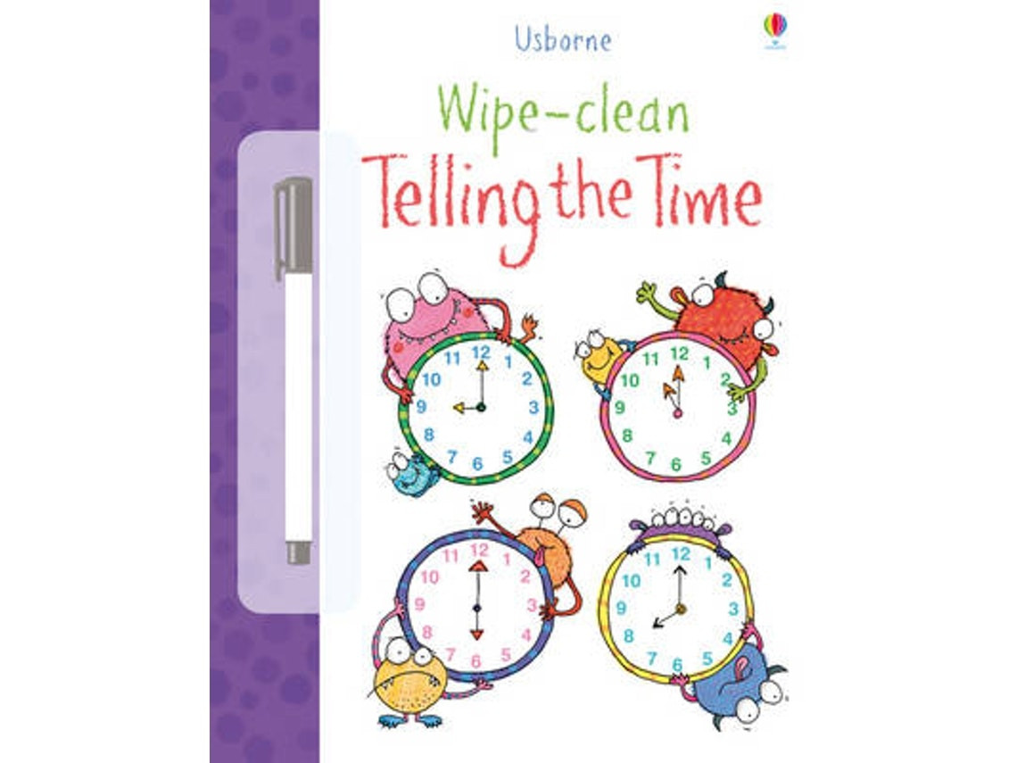 Wipe-Clean Telling the Time de Jessica Greenwell (Inglés)