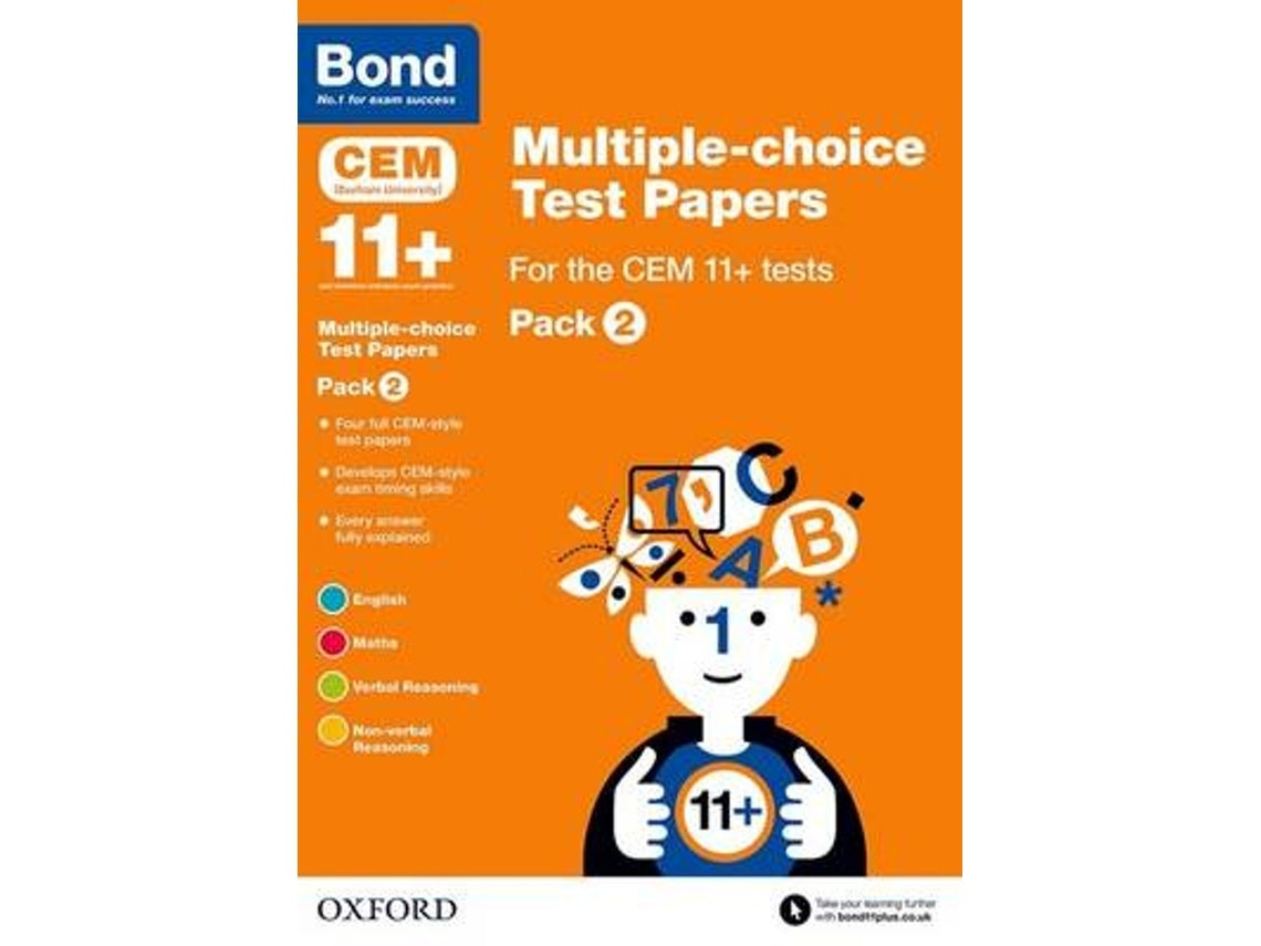 Bond 11+ Multiple-Choice Test Papers for the CEM 11+ Tests Pack 2 de Michellejoy Hughes (Inglés)
