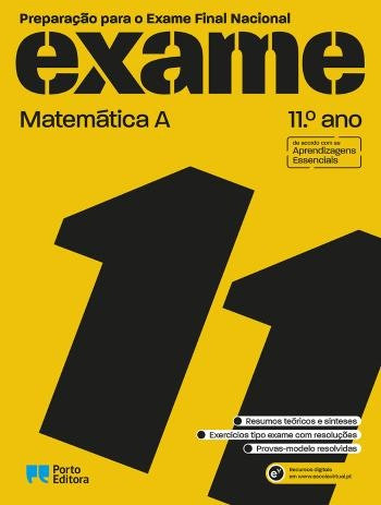 Livro Preparação para o Exame Final Nacional - Matemática A - 11.º Ano .