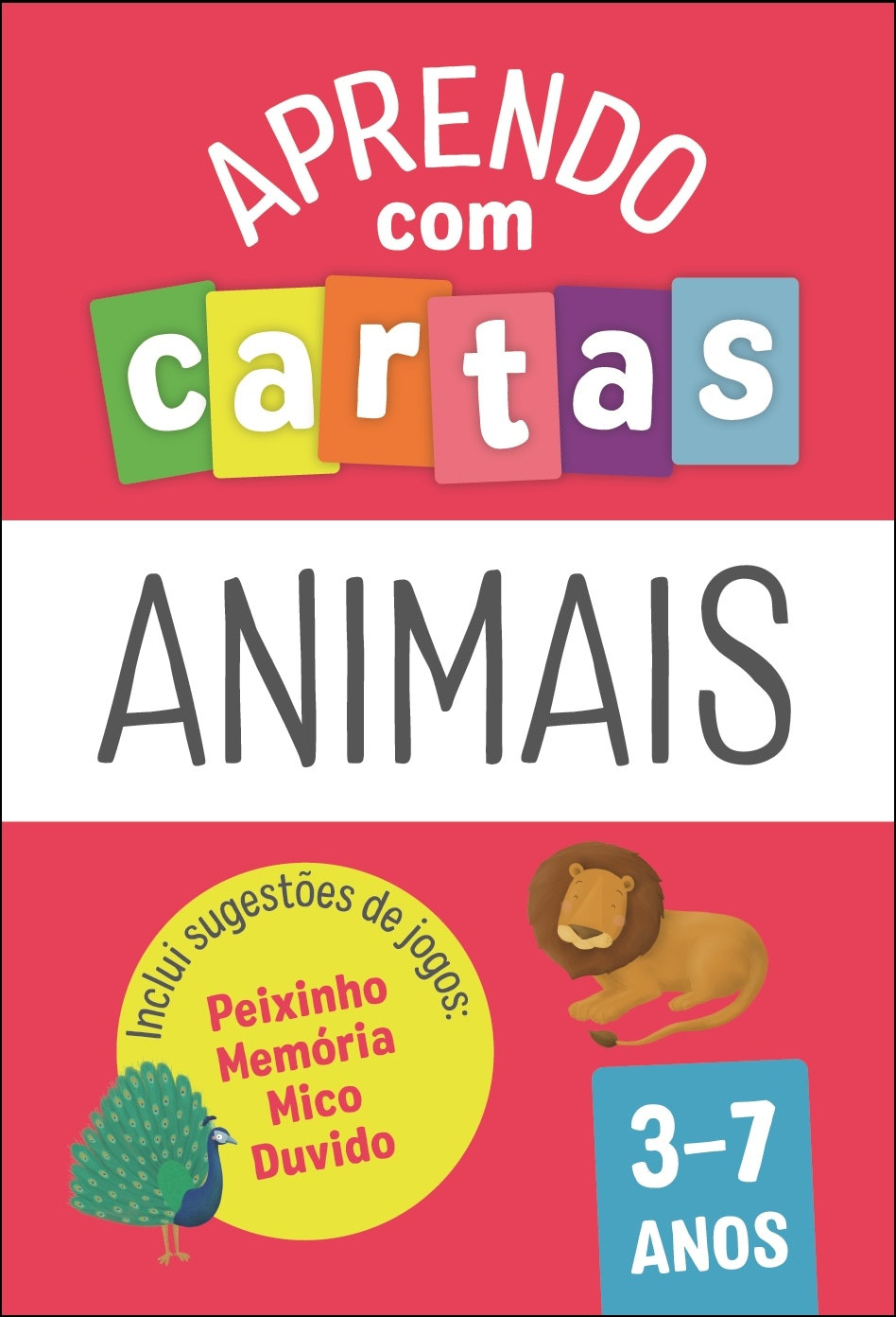 Livro Aprendo com Cartas - Animais 3-7 Anos .