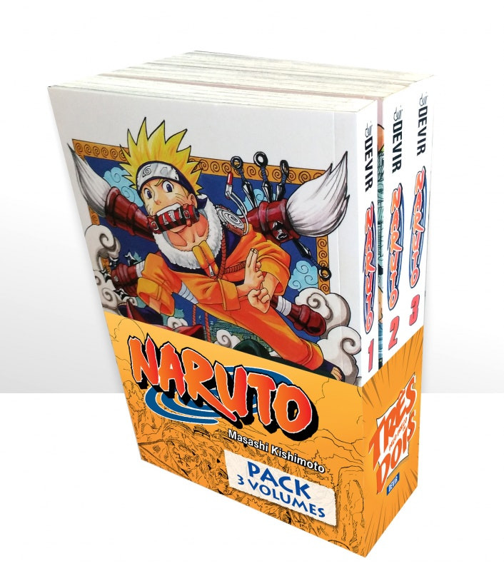 Pack Naruto volúmenes 1 a 3 de Masashi Kishimoto (Portugués)