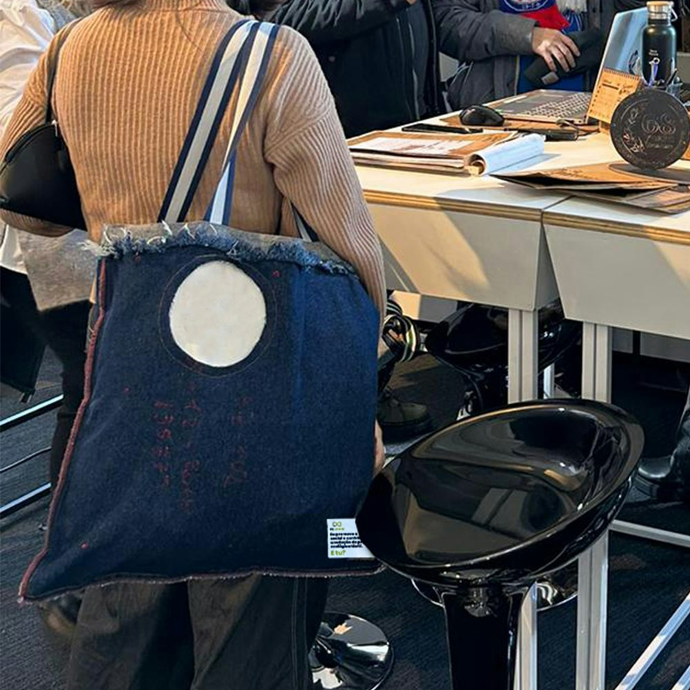 Bolsa de compra de ganga upcycled