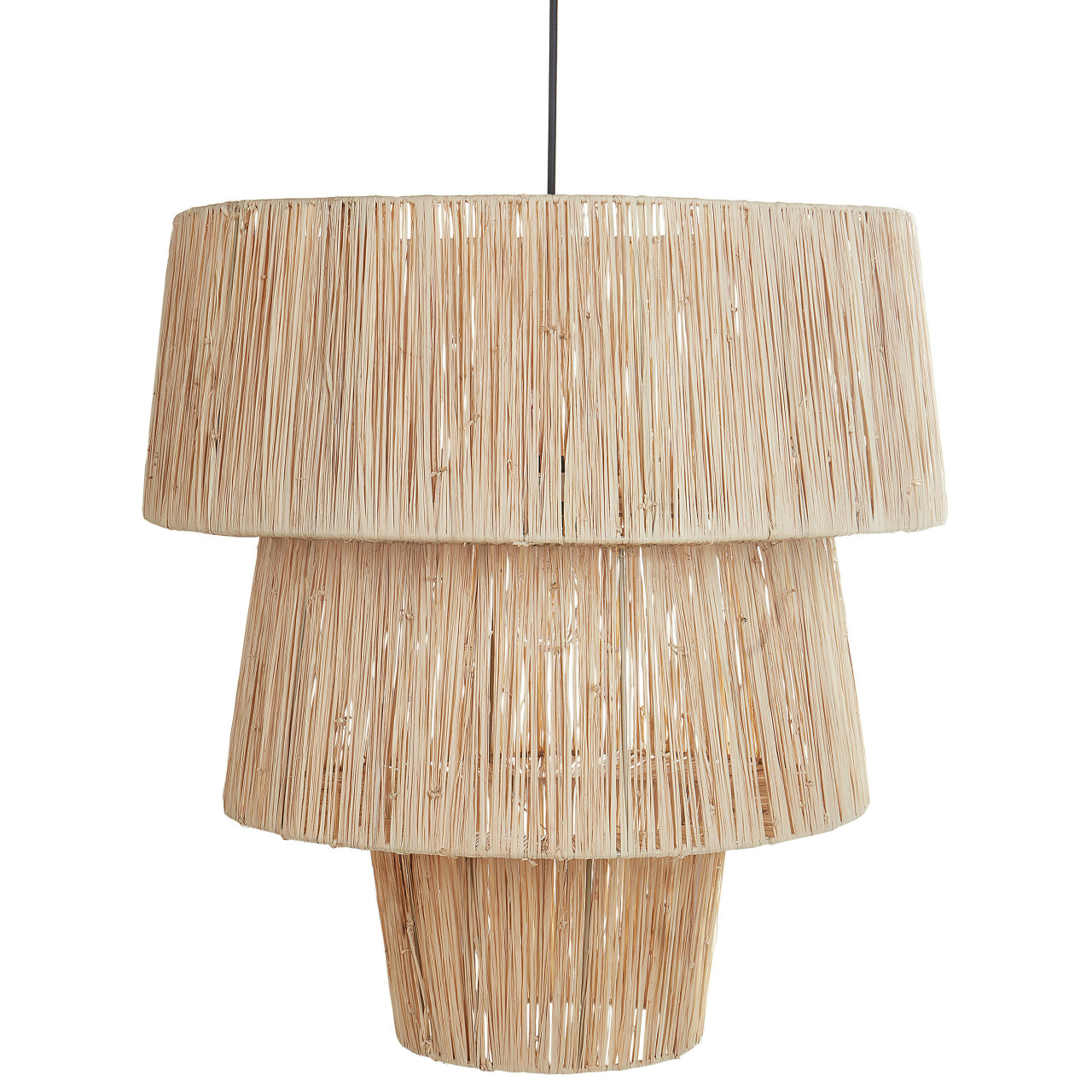 BELIANI Premat hanging straw and metal lamp