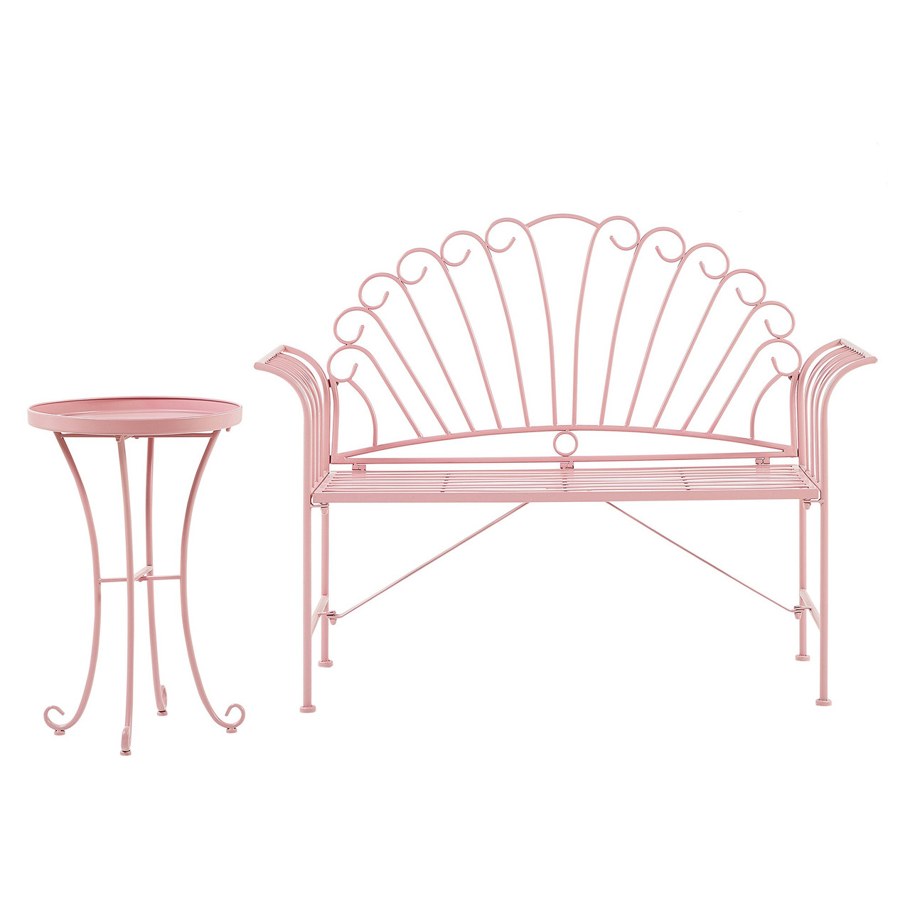 Conjunto bistró Cavinia hierro rosa