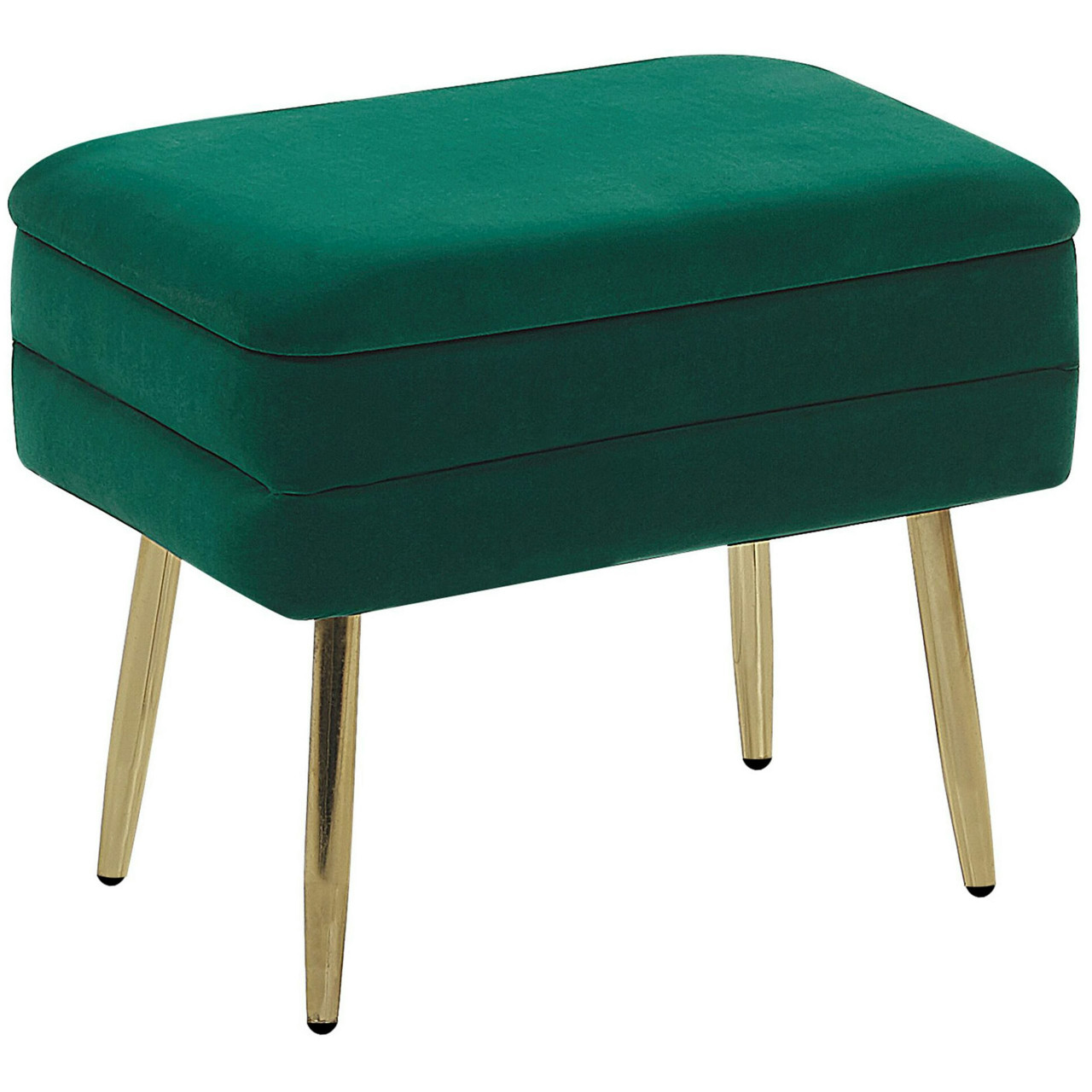 Puff con almacenamiento Odessa terciopelo verde