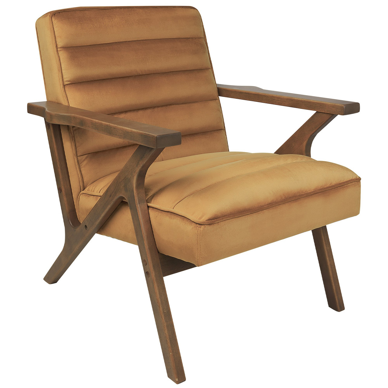 Sillón Kisa terciopelo marrón