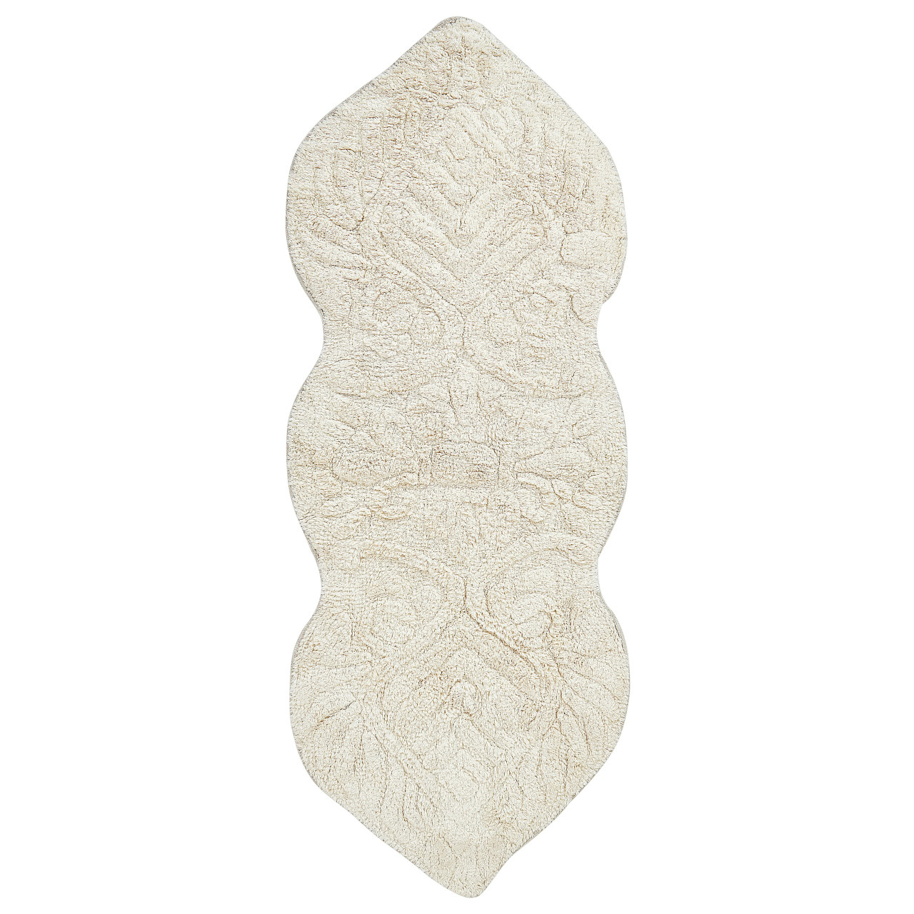 Alfombra de baño de algodón crema