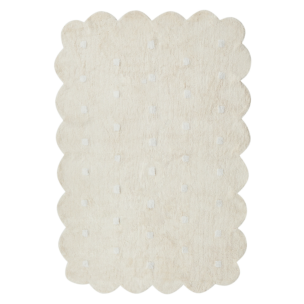 Tapetes Para Crianças Beliani Sareki De Algodão Creme 140x200