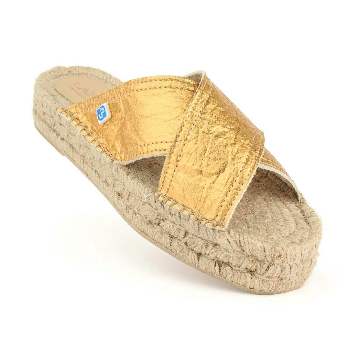 Espadrilla chunky en Piñatex dorado