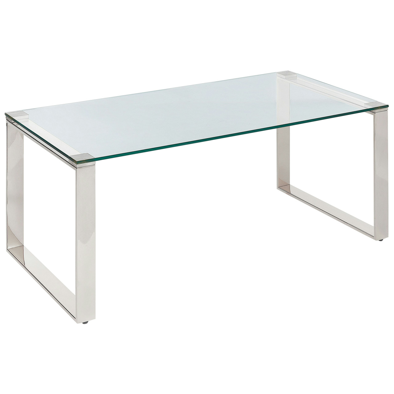 Mesa de centro Tilon vidrio templado acero inoxidable
