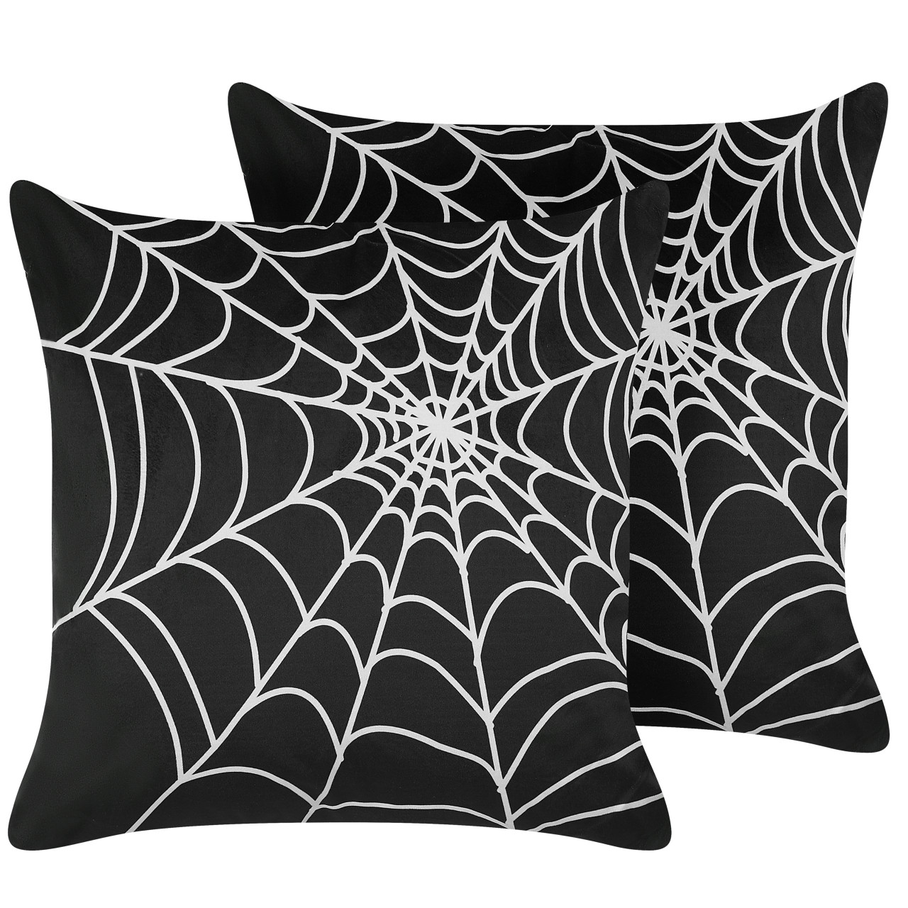 Conjunto de 2 cojines decorativos Lycoris terciopelo negro