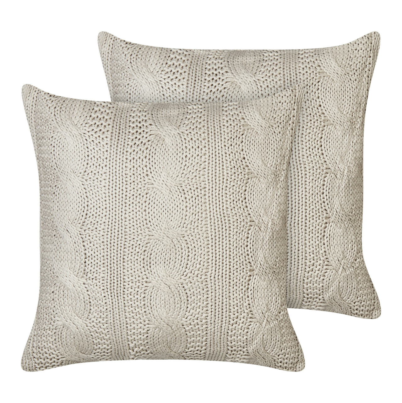 Juego de 2 cojines decorativos Constylis algodón crema