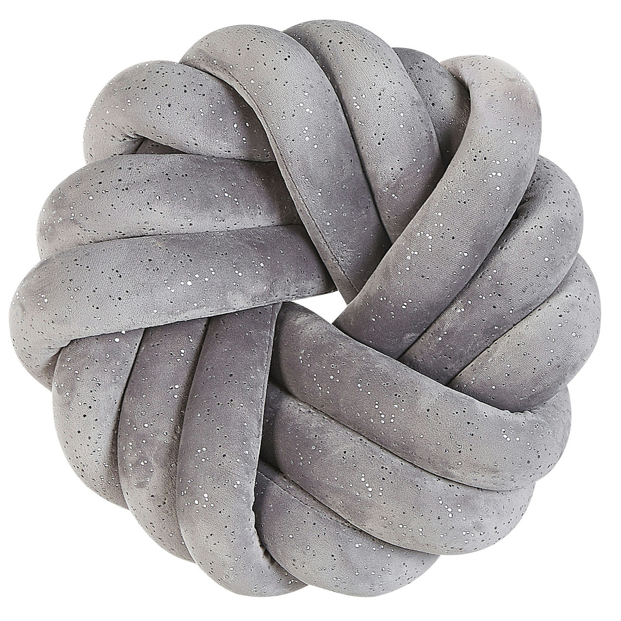 Cojín decorativo Akola de terciopelo gris