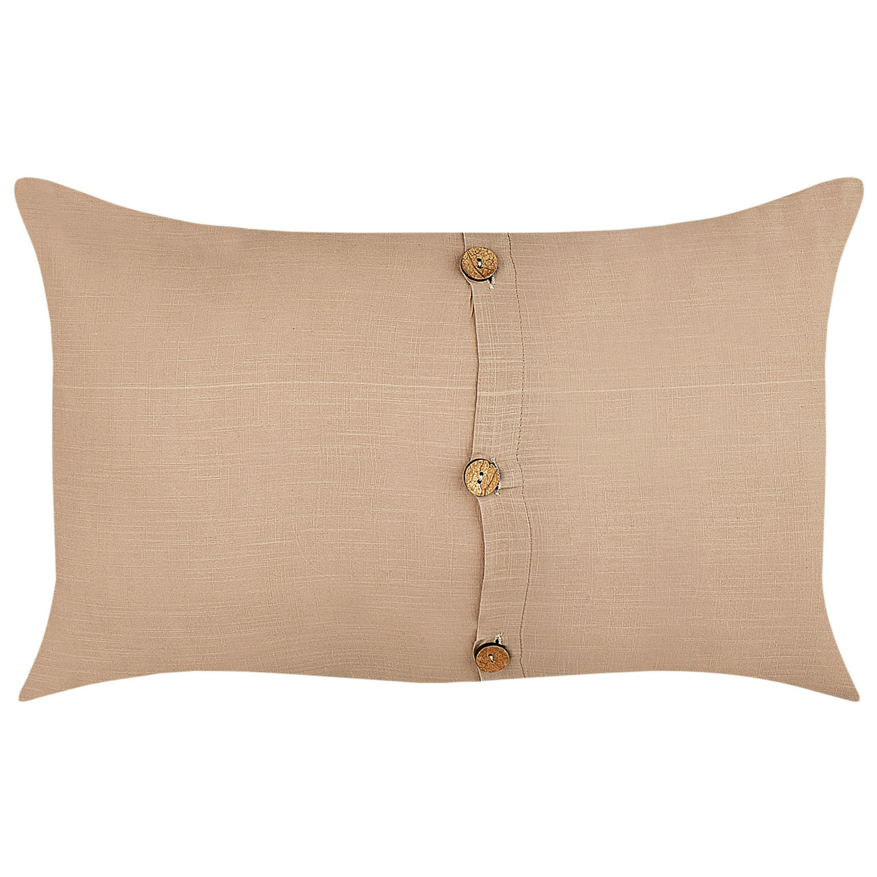 Cojín decorativo Banori en lino y algodón crema