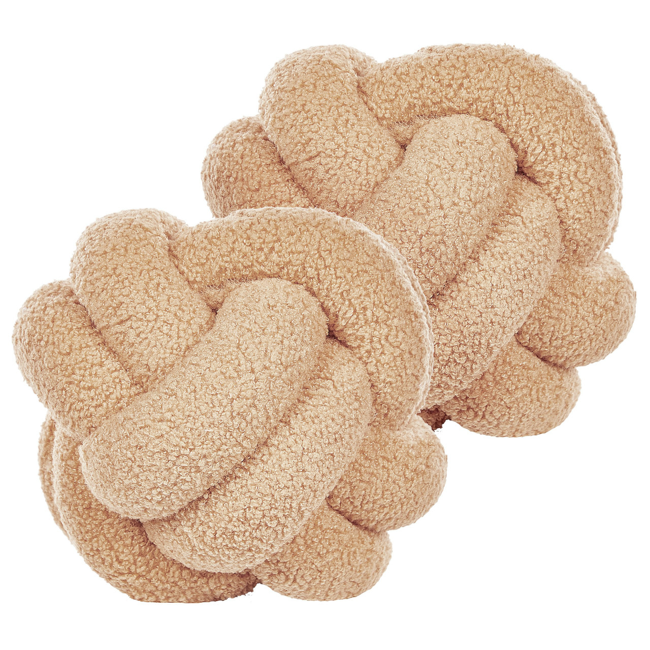 Malni bouclé decorative cushion cream set of 2