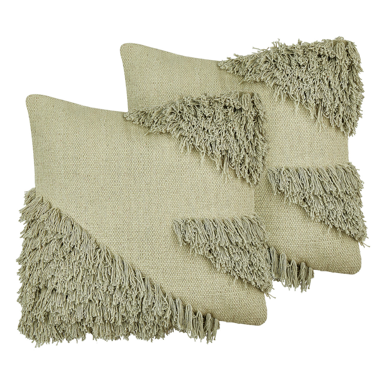Conjunto de 2 cojines decorativos Sourwood en algodón verde