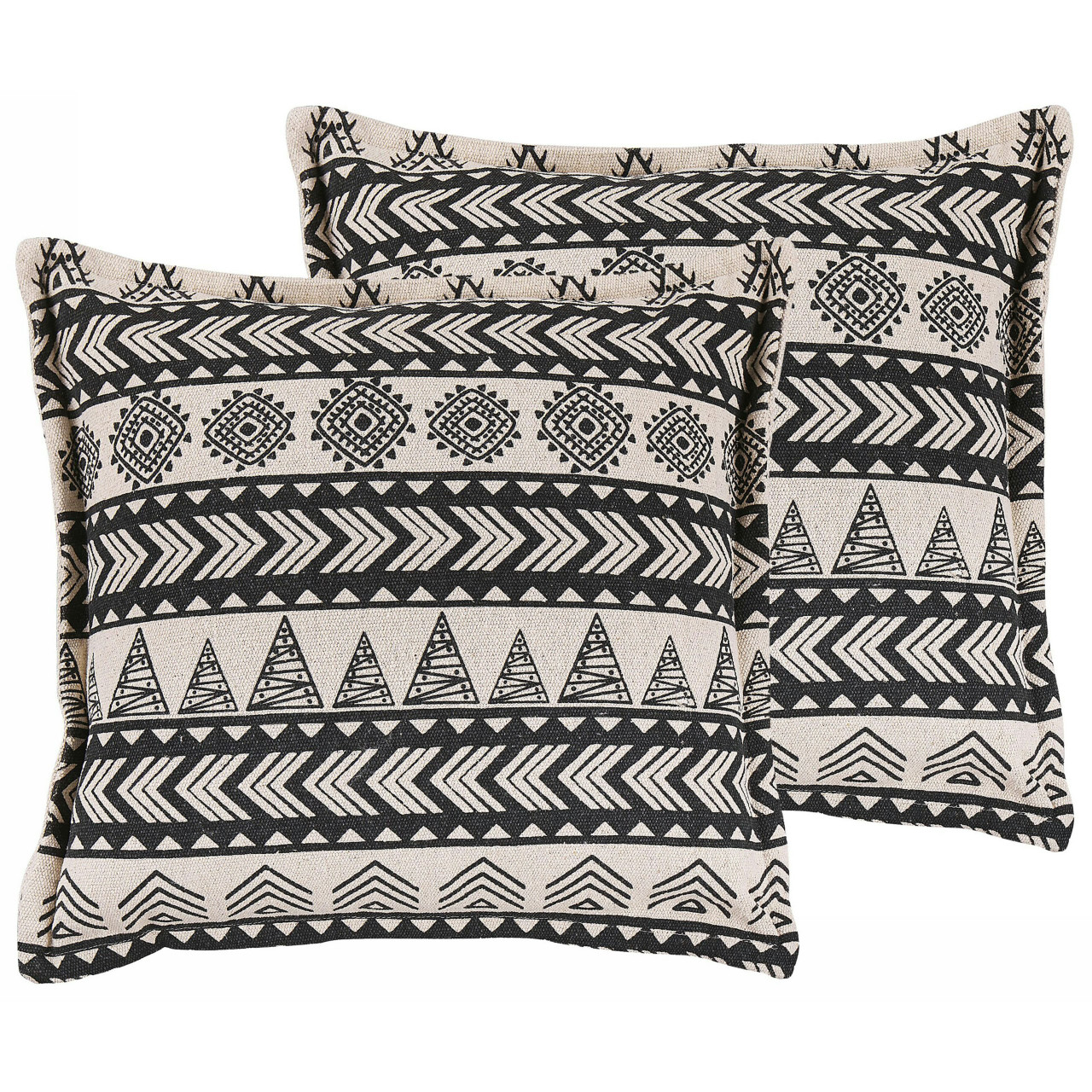 Cojines decorativos Hentepe algodón crema pack de 2