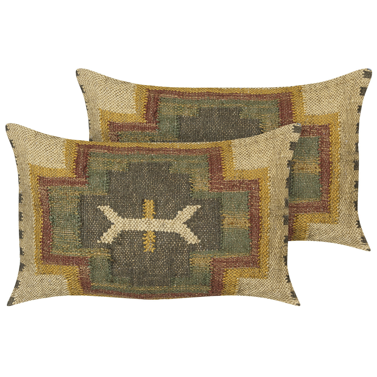 Pulicat decorative jute cushion set of 2