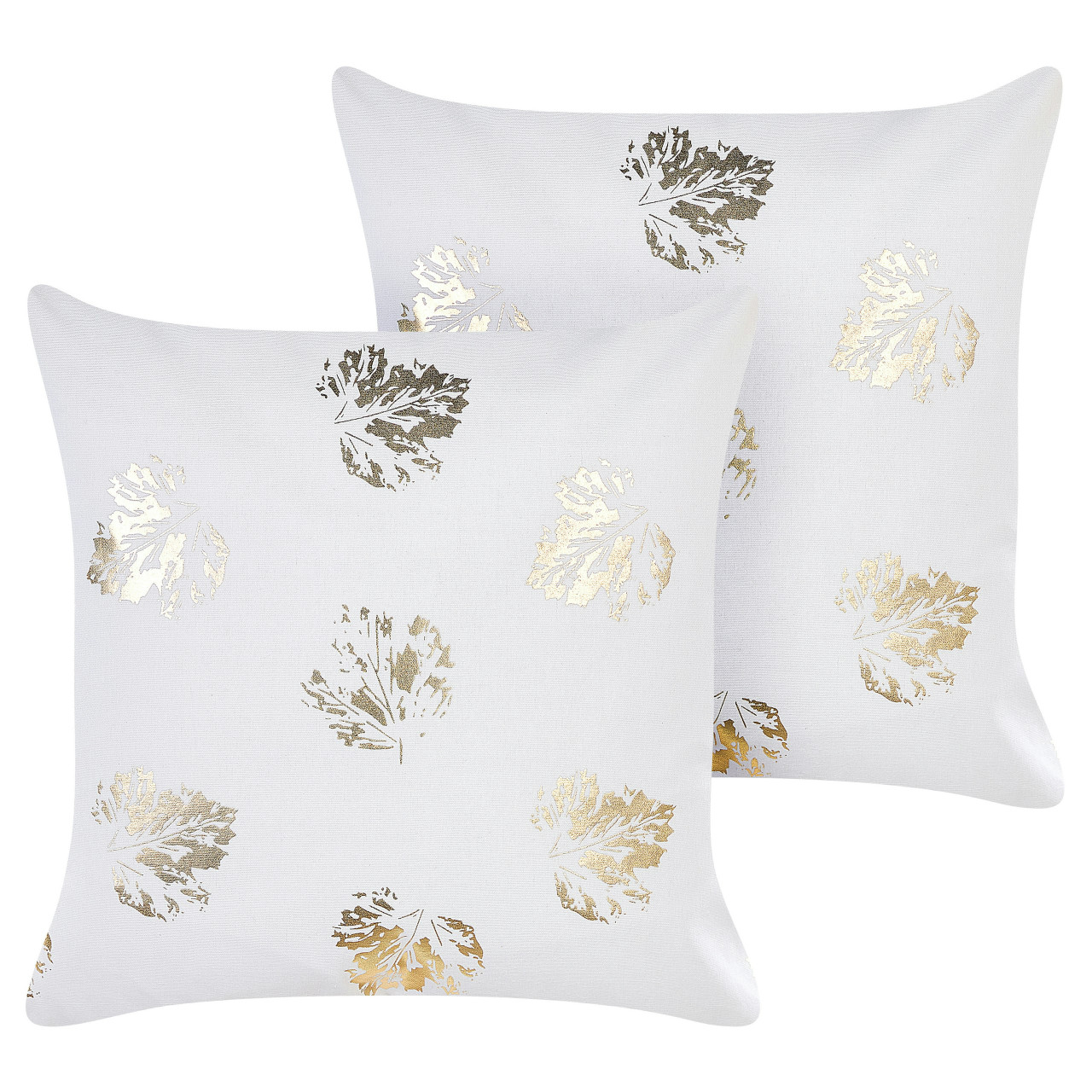 Conjunto 2 cojines decorativos Goldenrod terciopelo blanco