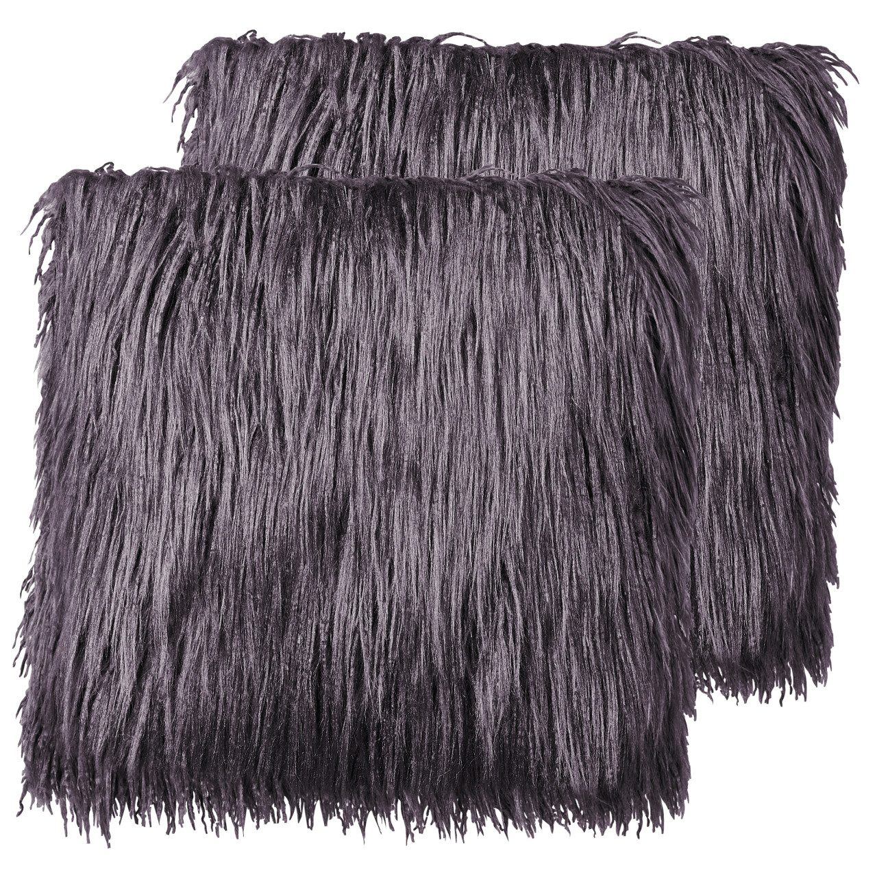 Corokia faux fur decorative cushions set of 2