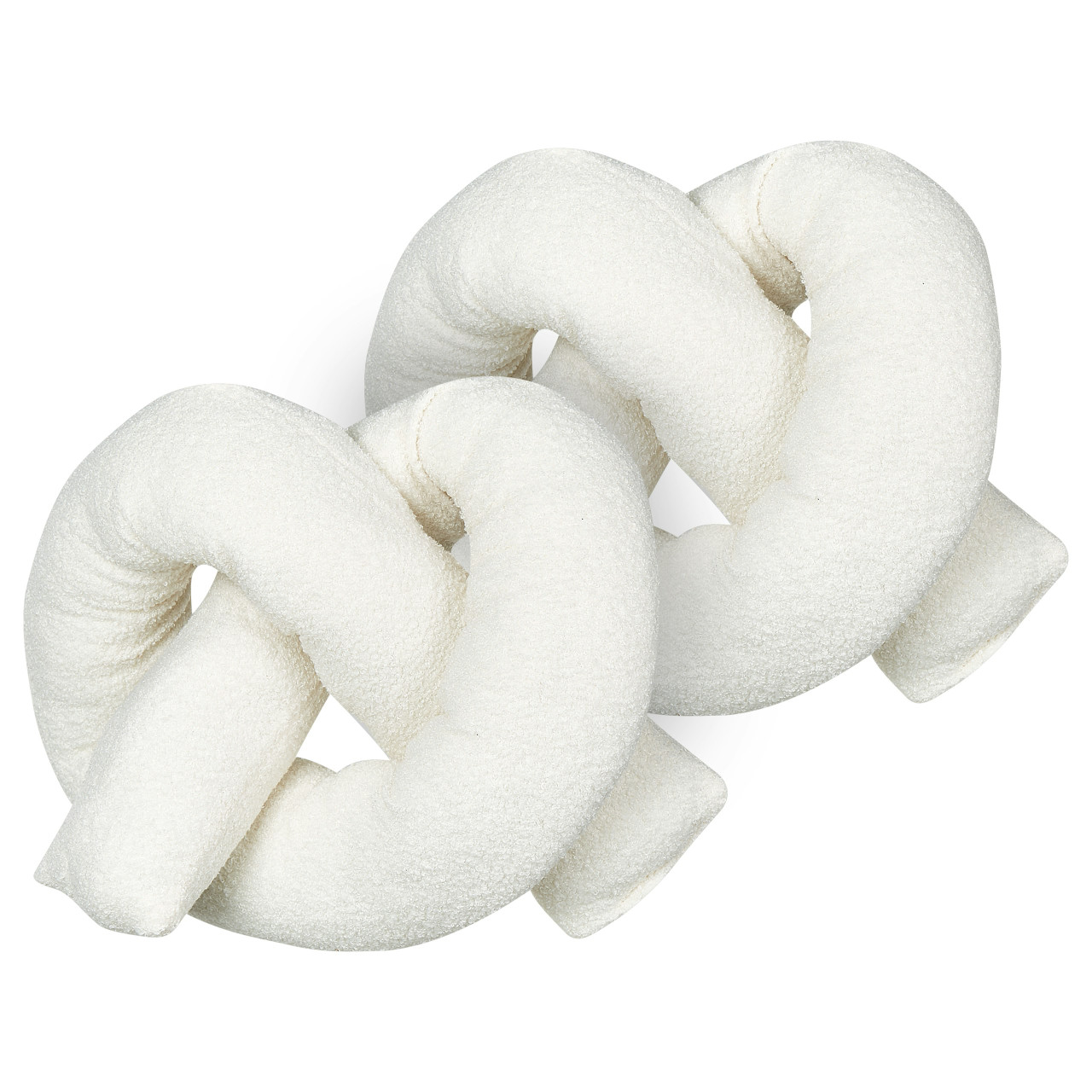 Juego de 2 cojines decorativos Gladiolus bouclé blanco