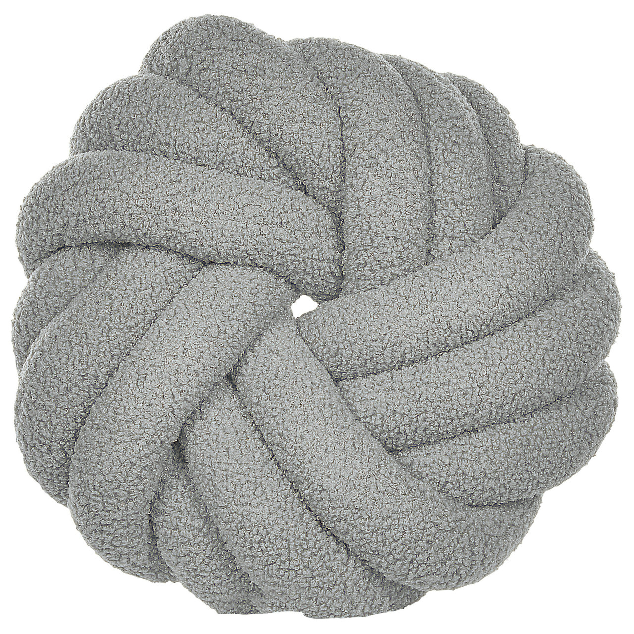 Cojín decorativo Akola bouclé gris