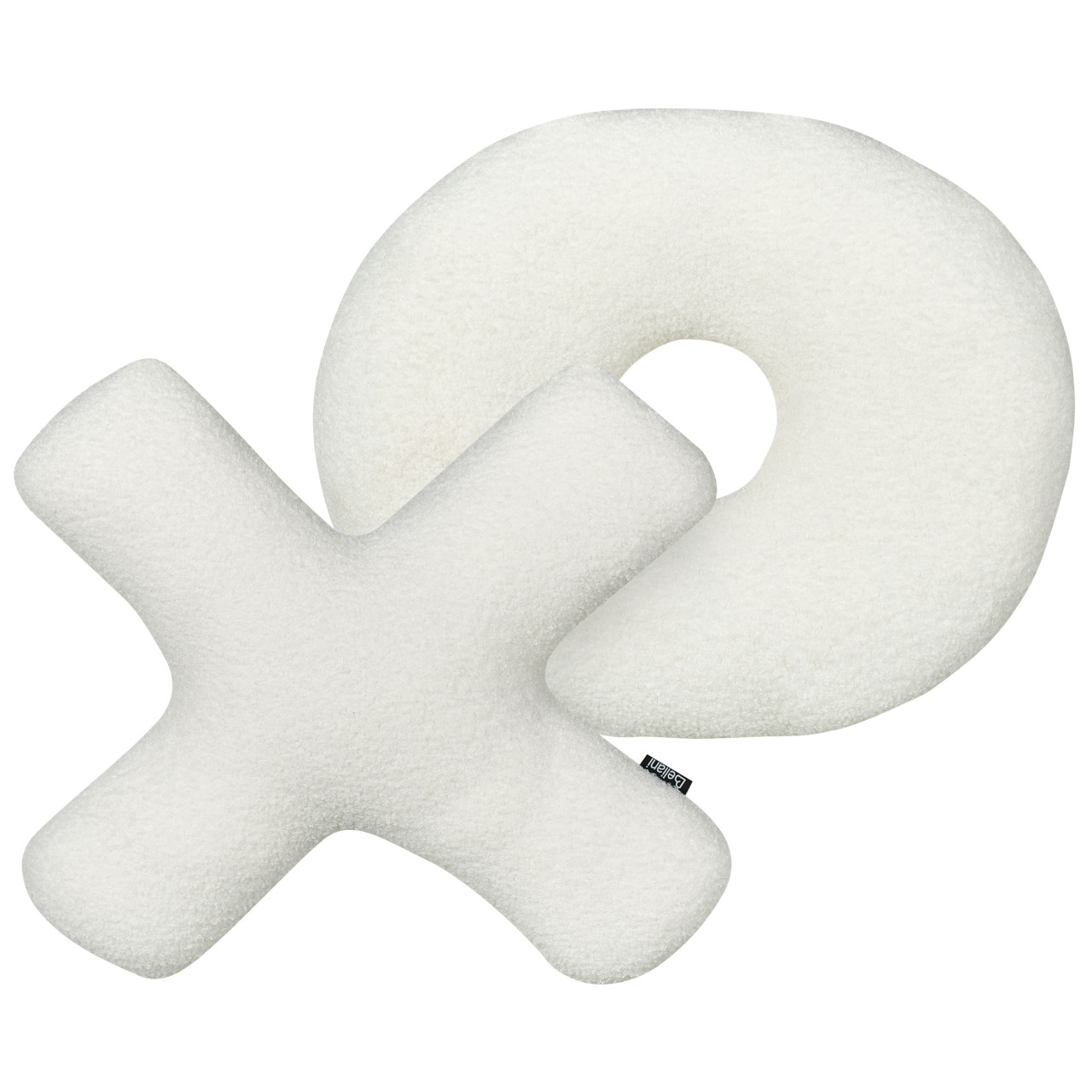 Conjunto de 2 cojines decorativos Hesperis bouclé blanco