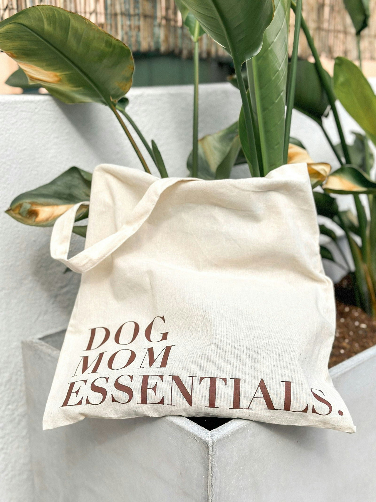Bolsa Dog Mom em algodão Oeko-Tex para passeio