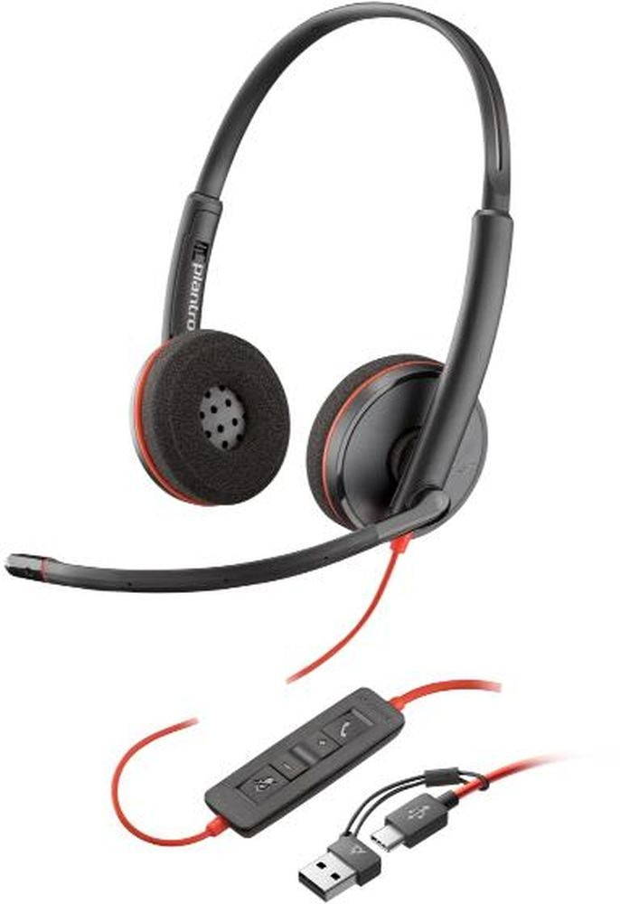 USB headset with microphone black