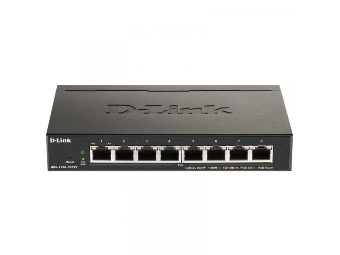 Switch PoE Gigabit 8 puertos DGS-1100-08P v2 64W