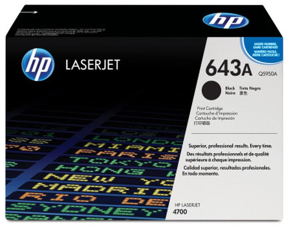 Tóner LaserJet 643A Negro (Q5950A)