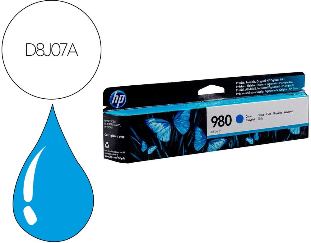 Cartucho de tinta HP 980 Azul