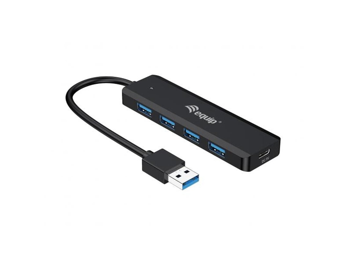 Hub USB 4 puertos USB 3.2 con adaptador USB-C