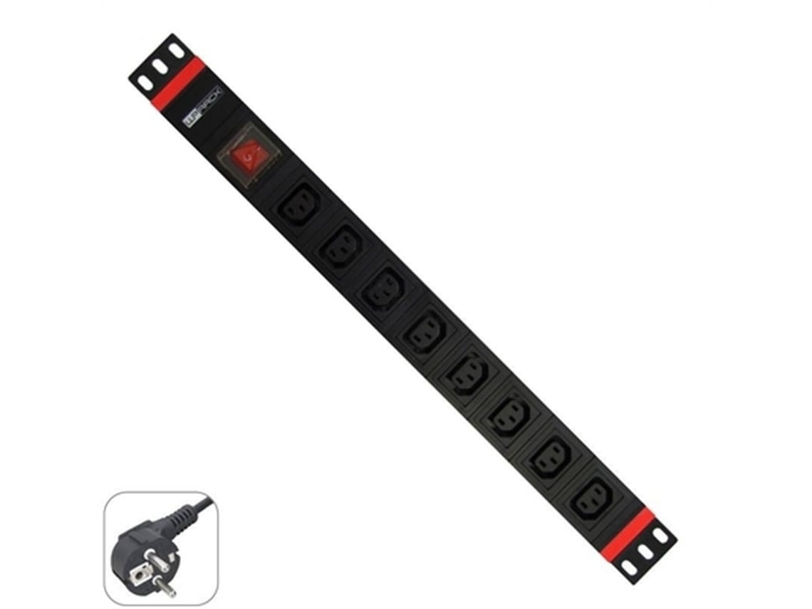 Armario PDU WP aluminio negro 8 salidas