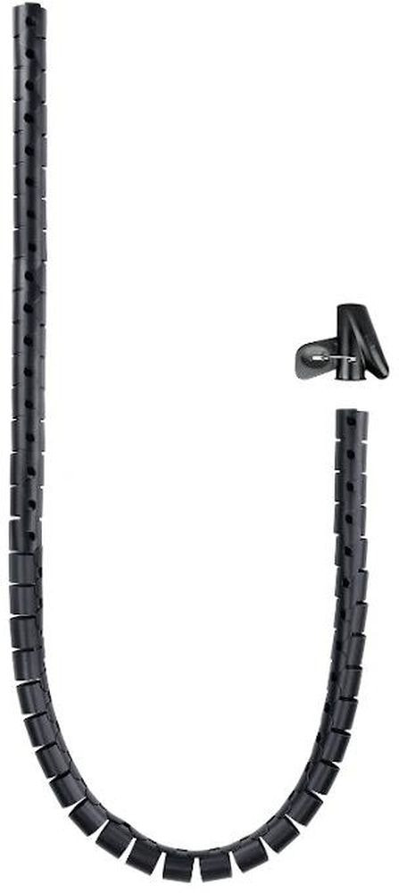 Flexible cable organizer 25 mm corrugated tube 2 m black