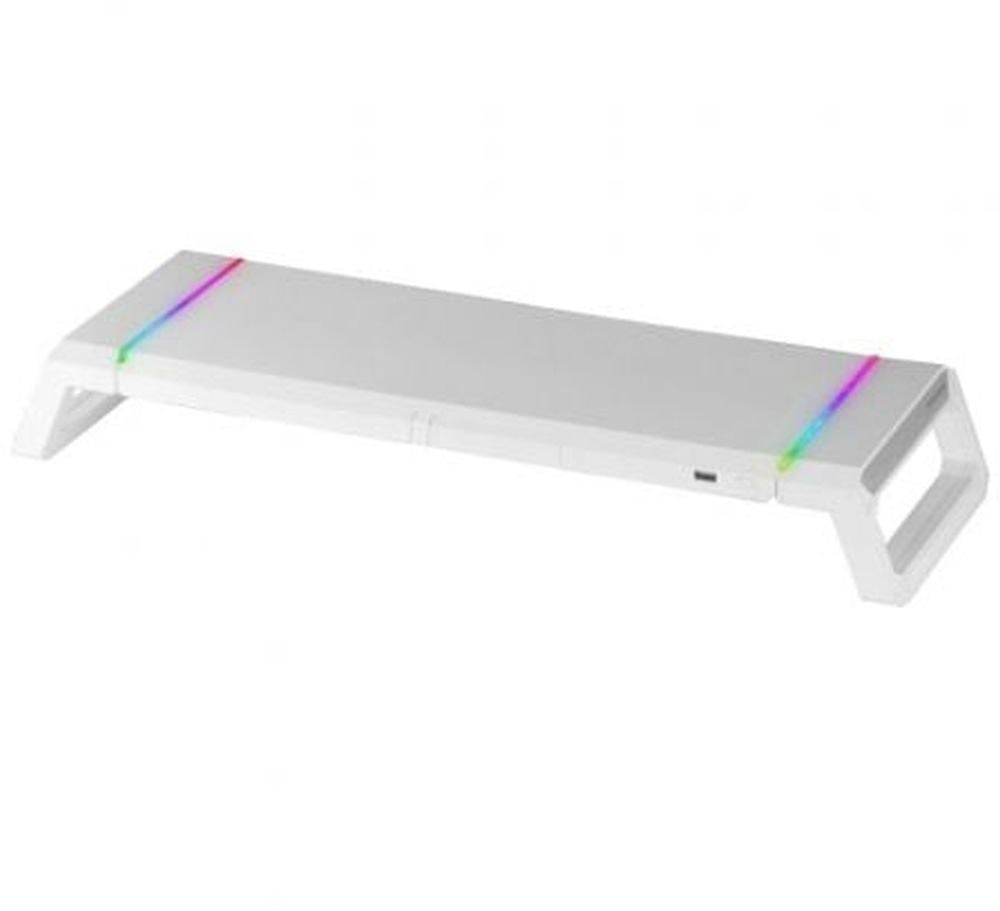 MGS-ONE monitor stand with RGB lighting and USB