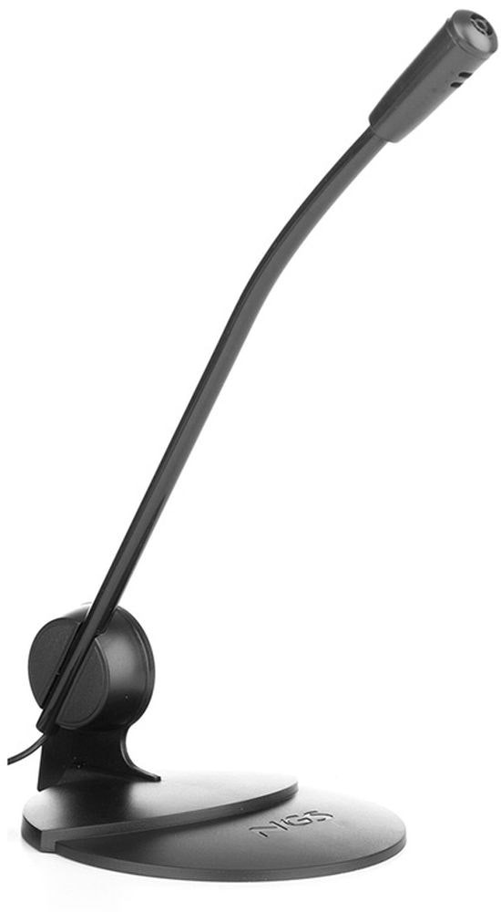 Micrófono con cable MS102, 20–16000 Hz, cable 1,8 m, negro