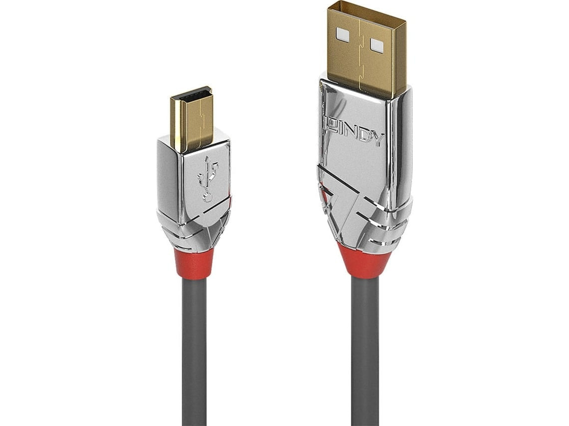 Cable de datos USB A a Mini USB B 2 m gris